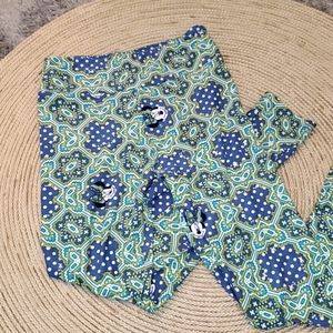 LulaRoe Minnie Mouse Aztec print green leggings